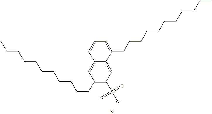 3,8-Diundecyl-2-naphthalenesulfonic acid potassium salt 结构式