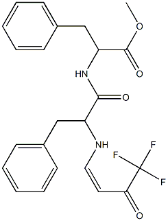 2-[[2-[[(Z)-4,4,4-Trifluoro-3-oxo-1-butenyl]amino]-1-oxo-3-phenylpropyl]amino]-3-phenylpropionic acid methyl ester 结构式