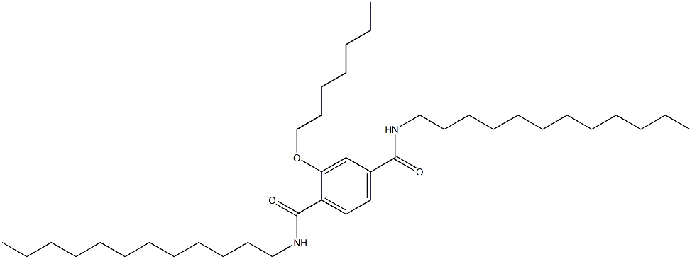 2-(Heptyloxy)-N,N'-didodecylterephthalamide 结构式