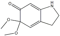 2,3-Dihydro-5,5-dimethoxy-1H-indol-6(5H)-one 结构式