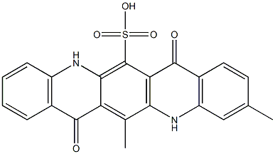 5,7,12,14-Tetrahydro-10,13-dimethyl-7,14-dioxoquino[2,3-b]acridine-6-sulfonic acid 结构式