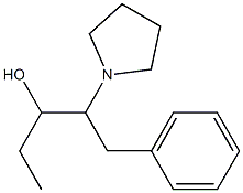 1-Phenyl-2-(pyrrolidin-1-yl)pentan-3-ol 结构式
