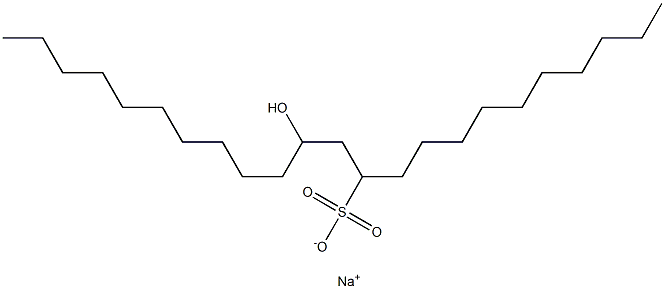 13-Hydroxytricosane-11-sulfonic acid sodium salt 结构式