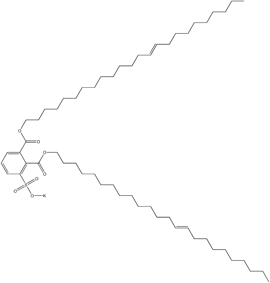 3-(Potassiosulfo)phthalic acid di(14-tetracosenyl) ester 结构式