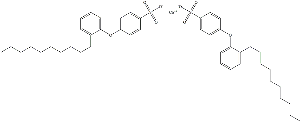 Bis[4-(2-decylphenoxy)benzenesulfonic acid]calcium salt 结构式