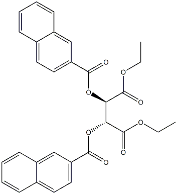 (2R,3R)-2,3-Bis[[(naphthalen-2-yl)carbonyl]oxy]succinic acid diethyl ester 结构式