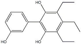 3,4,5-Triethyl-1,1'-biphenyl-2,3',6-triol 结构式