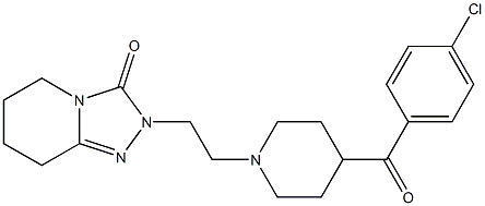 2-[2-[4-(4-Chlorobenzoyl)-1-piperidinyl]ethyl]-5,6,7,8-tetrahydro-1,2,4-triazolo[4,3-a]pyridin-3(2H)-one 结构式