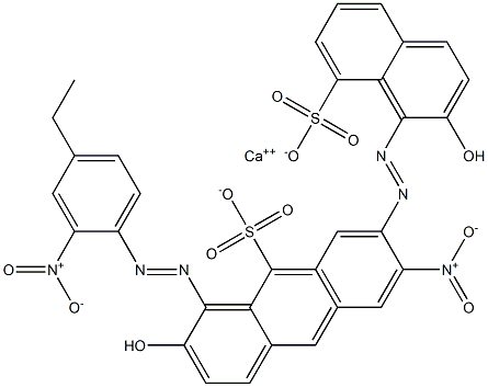 Bis[1-[(4-ethyl-2-nitrophenyl)azo]-2-hydroxy-8-naphthalenesulfonic acid]calcium salt 结构式