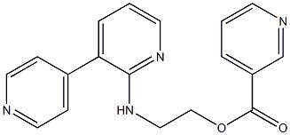 Pyridine-3-carboxylic acid 2-[(3,4'-bipyridin-6-yl)amino]ethyl ester 结构式