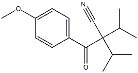 2-Isopropyl-2-(4-methoxybenzoyl)-3-methylbutanenitrile 结构式