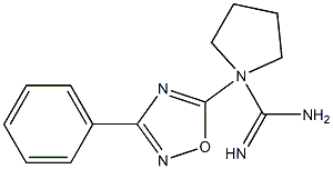 N2-(3-Phenyl-1,2,4-oxadiazole-5-yl)-1-pyrrolidinecarboxamidine 结构式