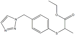 2-[[4-[(1H-1,2,3-Triazol-1-yl)methyl]phenyl]thio]propionic acid ethyl ester 结构式