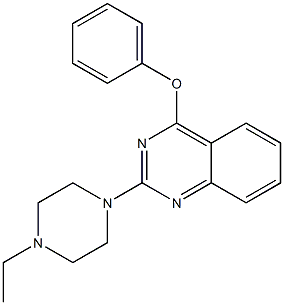 2-[4-Ethyl-1-piperazinyl]-4-(phenoxy)quinazoline 结构式