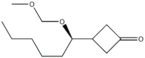 3-[(R)-1-(Methoxymethoxy)hexyl]cyclobutanone 结构式