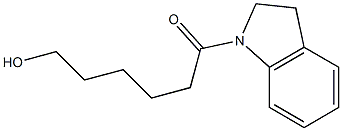 1-[(2,3-Dihydro-1H-indol)-1-yl]-6-hydroxyhexan-1-one 结构式