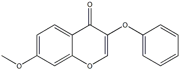 3-Phenoxy-7-methoxy-4H-1-benzopyran-4-one 结构式