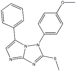 2-(Methylthio)-6-phenyl-1-(4-methoxyphenyl)-1H-imidazo[1,2-b][1,2,4]triazole 结构式