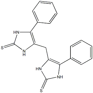 4,4'-Methylenebis(5-phenyl-4-imidazoline-2-thione) 结构式