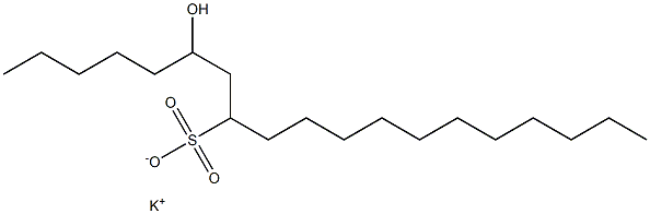 6-Hydroxynonadecane-8-sulfonic acid potassium salt 结构式