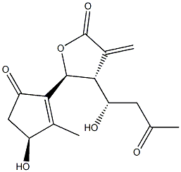 (4R,5S)-Dihydro-3-methylene-4-[(S)-1-hydroxy-3-oxobutyl]-5-[(S)-3-hydroxy-2-methyl-5-oxo-1-cyclopentenyl]furan-2(3H)-one 结构式