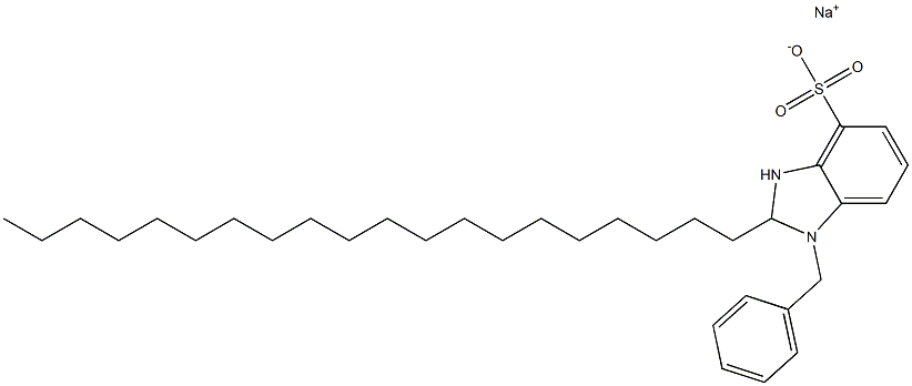 1-Benzyl-2,3-dihydro-2-icosyl-1H-benzimidazole-4-sulfonic acid sodium salt 结构式