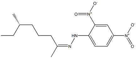 [S,(+)]-6-Methyl-2-octanone 2,4-dinitrophenyl hydrazone 结构式