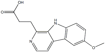 3-(6-Methoxy-9H-pyrido[3,4-b]indol-1-yl)propanoic acid 结构式