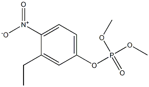 Phosphoric acid dimethyl 3-ethyl-4-nitrophenyl ester 结构式