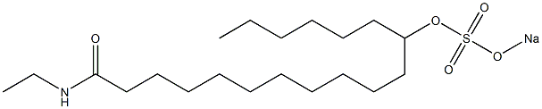 12-(Sodiosulfo)oxy-N-ethyloctadecanamide 结构式