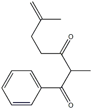 1-Phenyl-2-methyl-6-methyl-6-heptene-1,3-dione 结构式