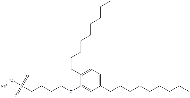 4-(2,5-Dinonylphenoxy)butane-1-sulfonic acid sodium salt 结构式