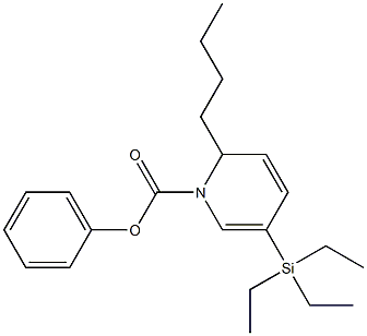 1,2-Dihydro-2-butyl-5-(triethylsilyl)pyridine-1-carboxylic acid phenyl ester 结构式