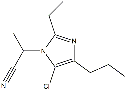 5-Chloro-1-(1-cyanoethyl)-2-ethyl-4-propyl-1H-imidazole 结构式