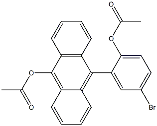 9-Acetyloxy-10-(2-acetyloxy-5-bromophenyl)anthracene 结构式