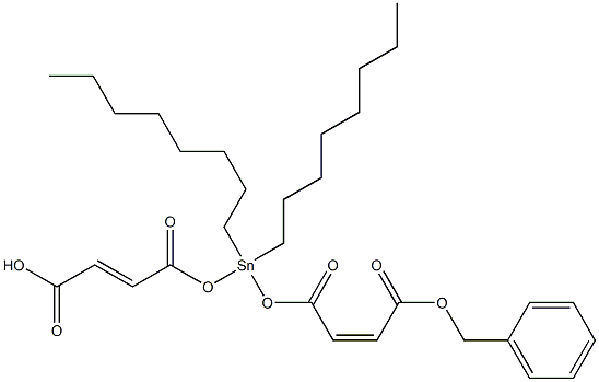 3,3'-[Dioctylstannanediylbis(oxycarbonyl)]bis[(Z)-acrylic acid benzyl] ester 结构式