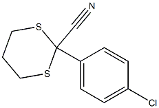 2-(4-Chlorophenyl)-1,3-dithiane-2-carbonitrile 结构式