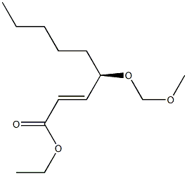 (2E,4R)-4-(Methoxymethoxy)-2-nonenoic acid ethyl ester 结构式