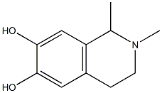 1,2-Dimethyl-1,2,3,4-tetrahydroisoquinoline-6,7-diol 结构式