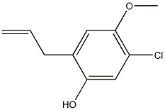 4-Methoxy-5-chloro-2-(2-propenyl)phenol 结构式