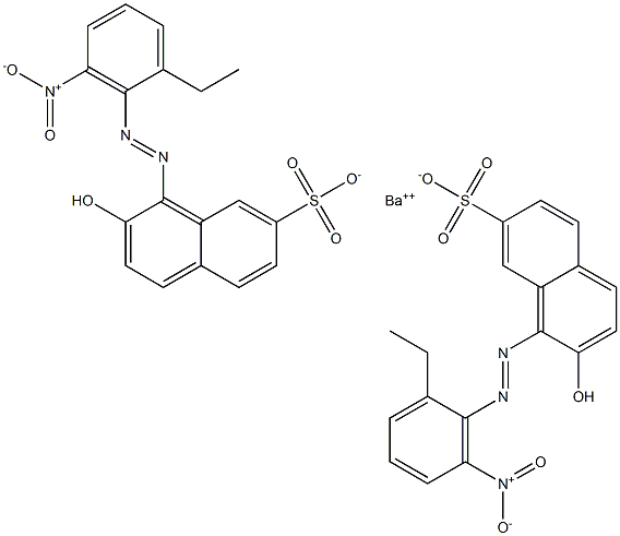 Bis[1-[(2-ethyl-6-nitrophenyl)azo]-2-hydroxy-7-naphthalenesulfonic acid]barium salt 结构式