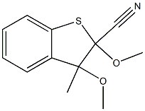 2,3-Dihydro-3-methyl-2,3-dimethoxybenzo[b]thiophene-2-carbonitrile 结构式