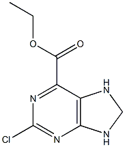 2-Chloro-8,9-dihydro-7H-purine-6-carboxylic acid ethyl ester 结构式