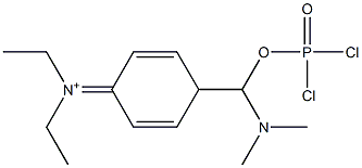 Diethyl[4-[(dimethylamino)(dichlorophosphinyloxy)methyl]-2,5-cyclohexadien-1-ylidene]aminium 结构式