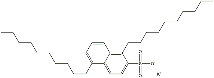 1,5-Didecyl-2-naphthalenesulfonic acid potassium salt 结构式