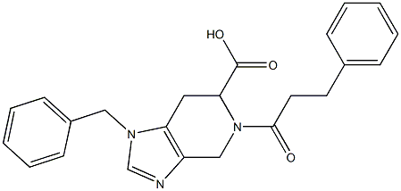 1-Benzyl-4,5,6,7-tetrahydro-5-(3-phenylpropanoyl)-1H-imidazo[4,5-c]pyridine-6-carboxylic acid 结构式