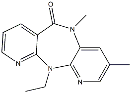 3,5-Dimethyl-11-ethyl-5,11-dihydro-6H-dipyrido[3,2-b:2',3'-e][1,4]diazepine-6-one 结构式