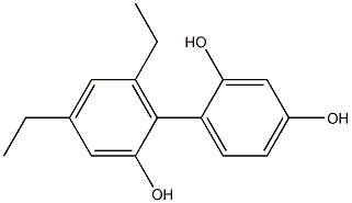 4',6'-Diethyl-1,1'-biphenyl-2,2',4-triol 结构式