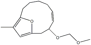 (4E)-3-Methoxymethoxy-11-methyl-13-oxabicyclo[8.2.1]trideca-1(12),4,10-triene 结构式