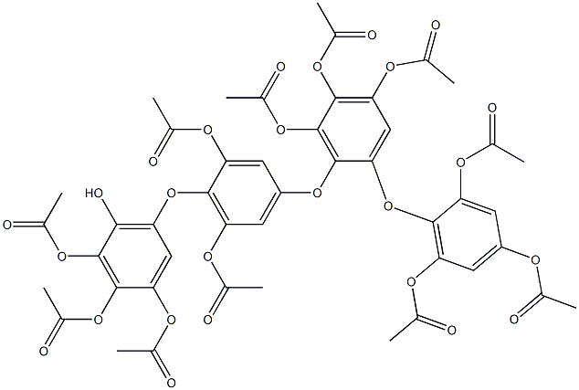 2-[4-(3,4,5-Triacetoxy-6-hydroxyphenoxy)-3,5-diacetoxyphenoxy]-2',3,4,4',5,6'-hexaacetoxydiphenyl ether 结构式